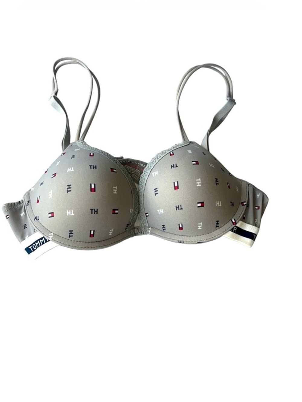Tommy Hilfiger grey continuous wire push Bra 34b